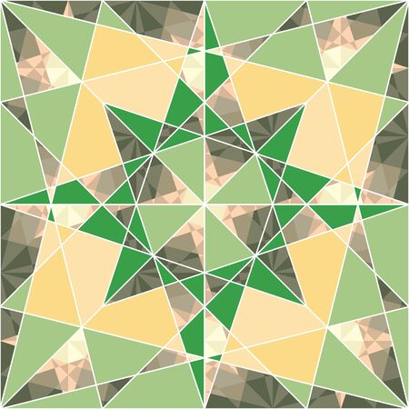 vector seamless set geometric pattern with starsのイラスト素材