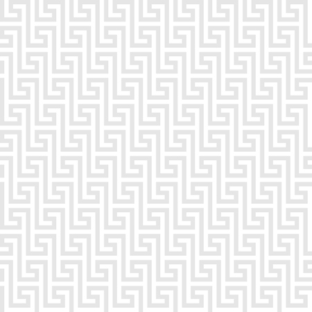 Traditional  seamless vintage gray square Greek ornament, Meanderのイラスト素材