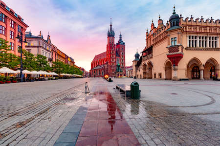 Main market square, Krakow, Polandの写真素材