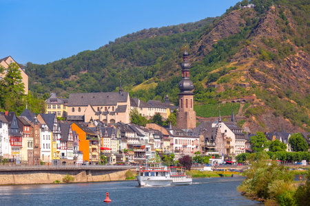 Sunny Cochem, beautiful town on romantic Moselle river, Germany