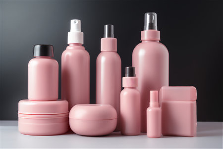 pink tax phenomenon, products marketed to women are higher prices, range of pink cosmetic items.generative aiの素材