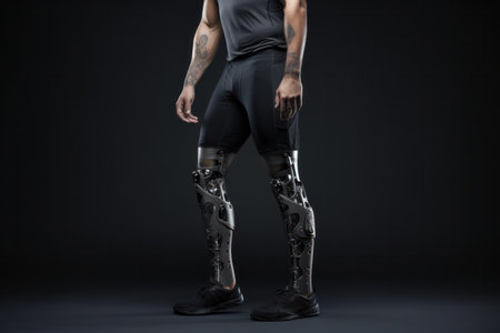 Futuristic Cybernetic Prosthetic Leg: Empowering Rehabilitation Technology for Disabled Individuals.の素材