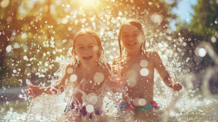 Variety of grilled skewers at a summer BBQ. Delicious assortment of meat and vegetables on the grill.の素材