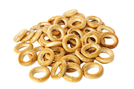 Culinary product Bagels Isolated on a white background 