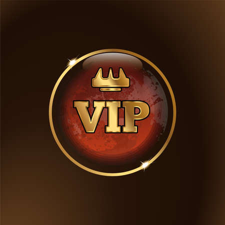 GOLDEN VIP BUTTON FOR THE GAMES WEBSITEのイラスト素材