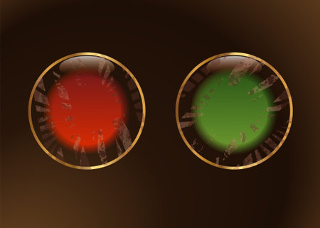 colorful glass buttons for a gaming siteのイラスト素材