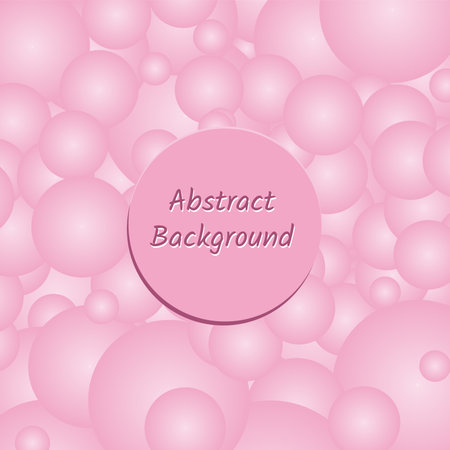 3 d rendering, soft pink color background, pink balloons. Vector illustrationのイラスト素材