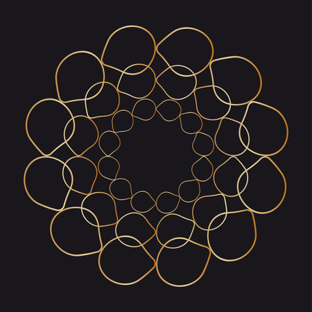 Vintage Luxury ornate gold Frame on a black background . Vector illustration