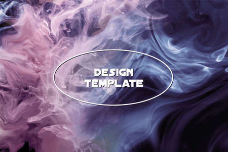The background is liquid marble. Abstract colorful hand-painted design template. Vector illustrationのイラスト素材