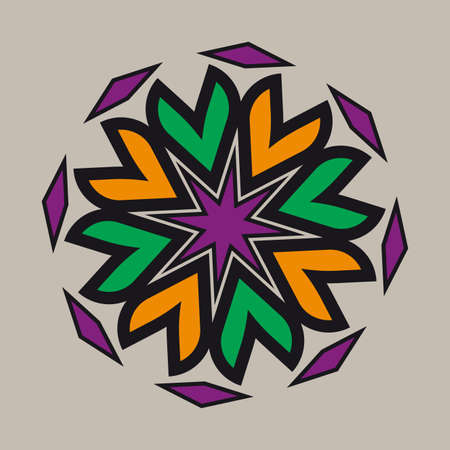 Illustration in stained glass style. abstract image on white background. Vector illustrationのイラスト素材