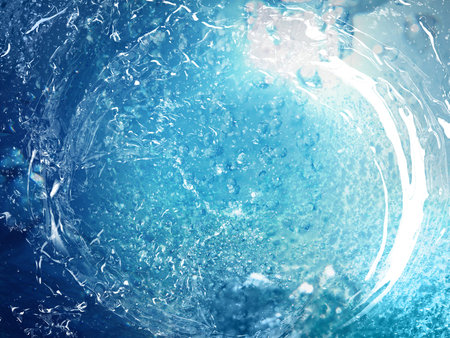 small air bubbles under water, blue water background. High quality illustration