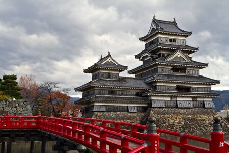 Japanese Castle with clouds in the background のeditorial素材