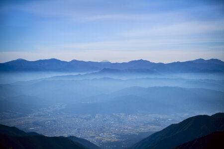 Mountain landscape. Northern Japan Alps.の写真素材