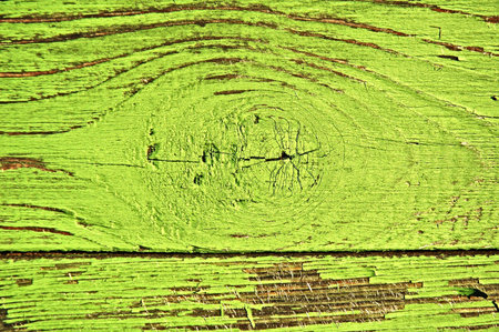 Background from old green boards with an exfoliated paintの写真素材