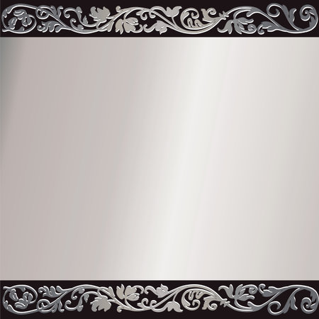Vintage silvery frame with  place for the textのイラスト素材