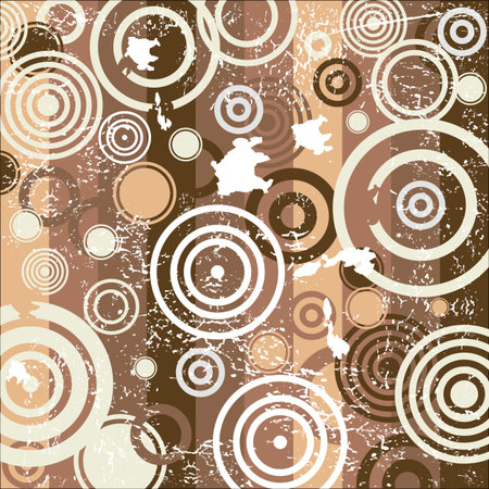 Retro grunge background with concentric circles のイラスト素材