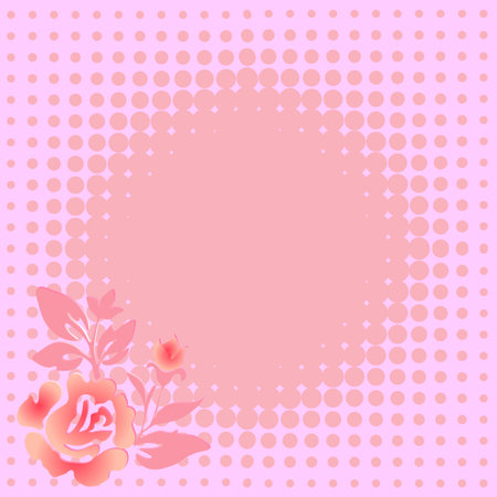 Gentle pink floral  background with roseのイラスト素材