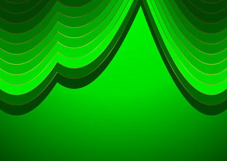 Green and golden  stripes  background (vector)のイラスト素材