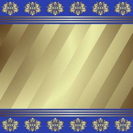 Vintage blue and silvery frame with  place for the textのイラスト素材