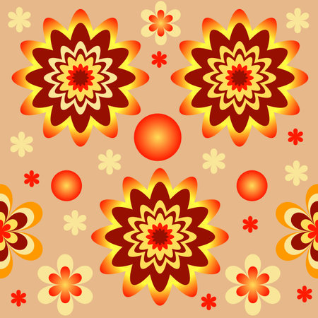 Abstract seamless floral background  のイラスト素材