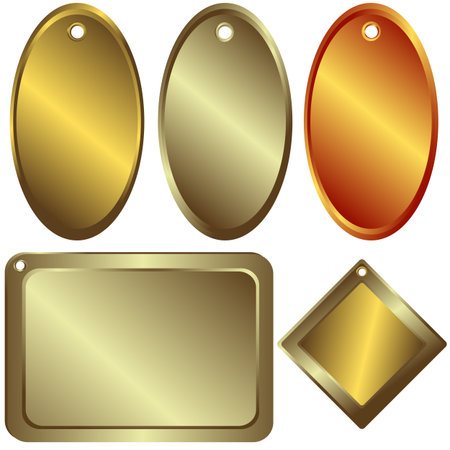 Gold, silver and bronze  counters  (vector)のイラスト素材