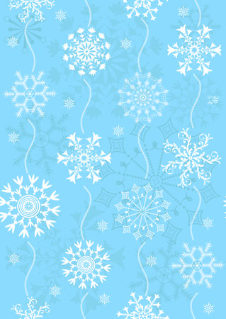 Seamless christmas blue patternのイラスト素材