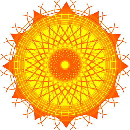Decorative sun (vector)のイラスト素材