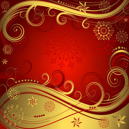 Red and golden christmas background のイラスト素材