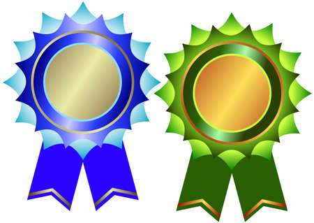 Set of bronze and silvery awards (vector)のイラスト素材