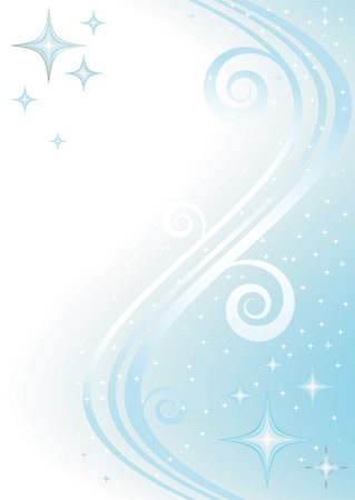 Christmas decorative blue background with stars (vector) のイラスト素材