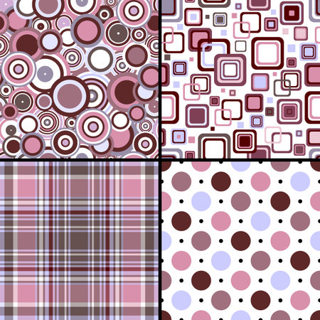 Set four seamless patternsのイラスト素材