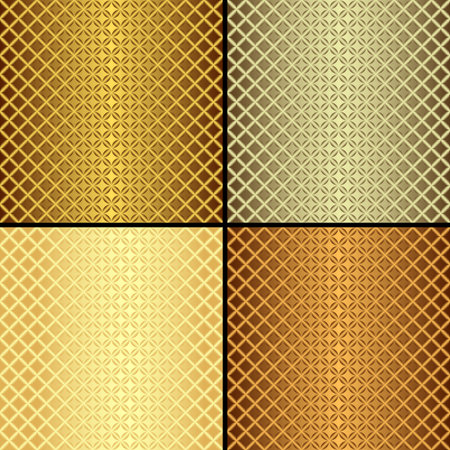 Set metallic seamless patterns のイラスト素材