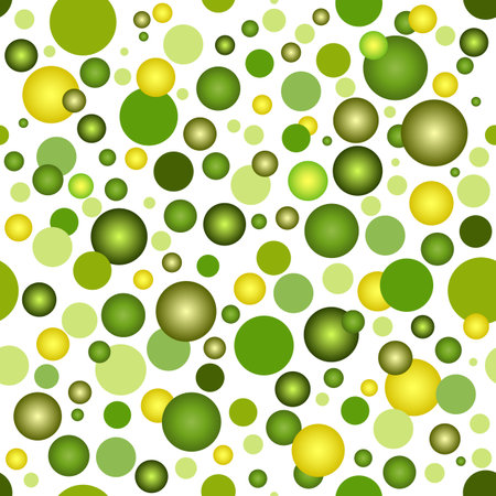 Abstract seamless pattern with green bubblesのイラスト素材