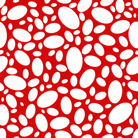Seamless red and white decorative pattern のイラスト素材