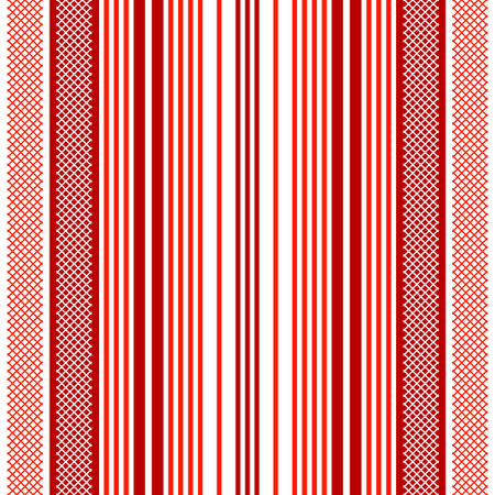 Seamless red and white striped patternのイラスト素材