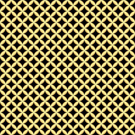 Black and golden seamless decorative patternのイラスト素材