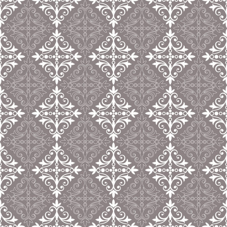 White and grey vintage seamless patternのイラスト素材