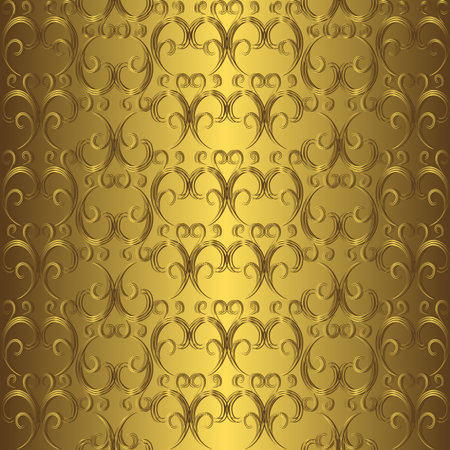 Golden abstract seamless pattern のイラスト素材