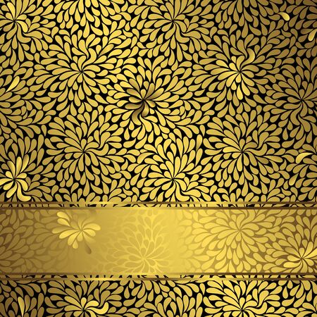 Vintage gold elegance frame with scattering gold dropsのイラスト素材