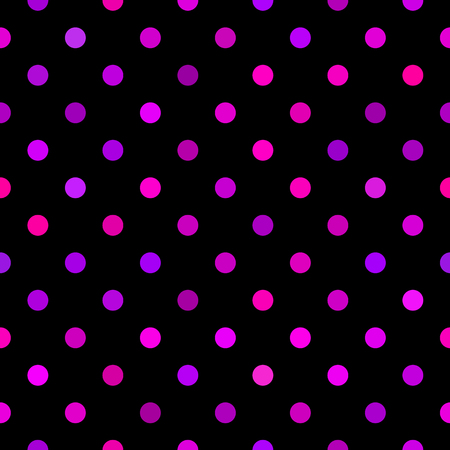 Seamless black pattern with colorful dots ( のイラスト素材