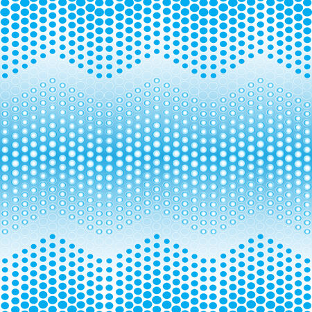 Blue wave striped dotted seamless pattern  のイラスト素材