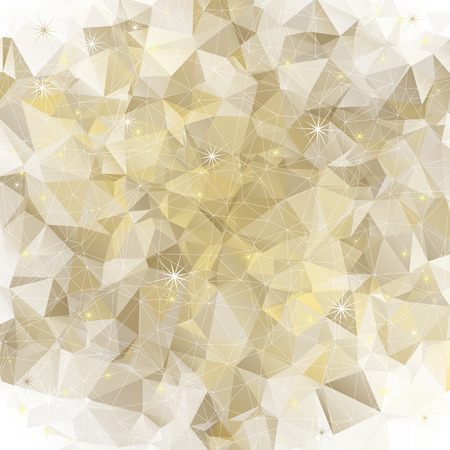 Holiday pastel background with triangles and gold stars のイラスト素材