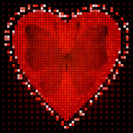 Valentine red frame with butterfly のイラスト素材