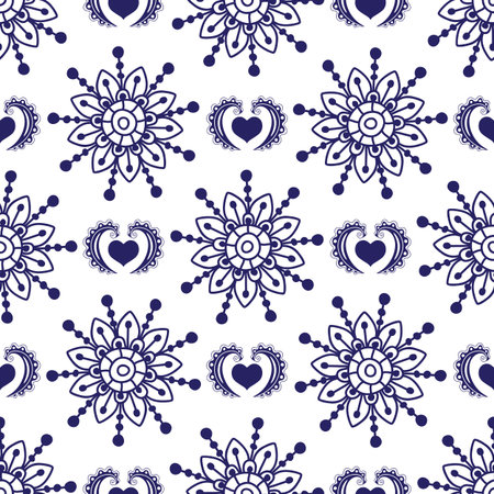 Vintage seamless violet monochrome pattern, vector