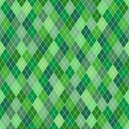 Seamless geometric pattern with green various shades random rhombusesのイラスト素材