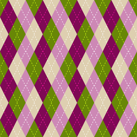 Seamless geometric pattern with colorful rhombuses. Vector