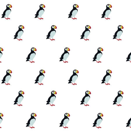seamless pattern with birds. Cute cartoon colorful characters. Natural vector background.のイラスト素材