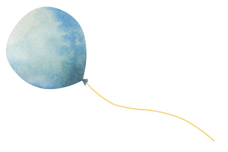 Watercolor illustration of air balloons on a white background. For birthday cards and other holidays.の写真素材