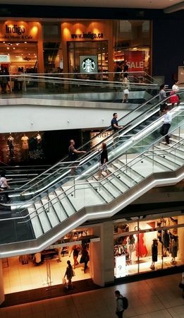 Eaton Centre shopping  mall in downtown Toronto interrorの素材