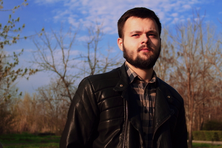 bearded manの写真素材